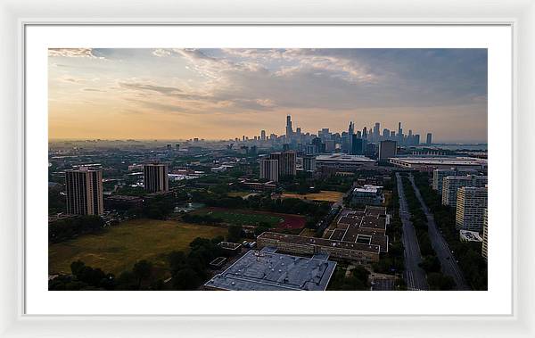 Chicago Skyline Summer - Framed Print