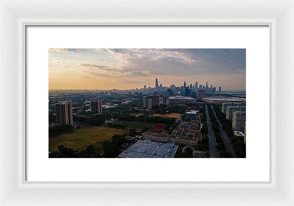 Chicago Skyline Summer - Framed Print