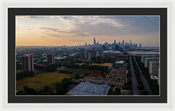 Chicago Skyline Summer - Framed Print