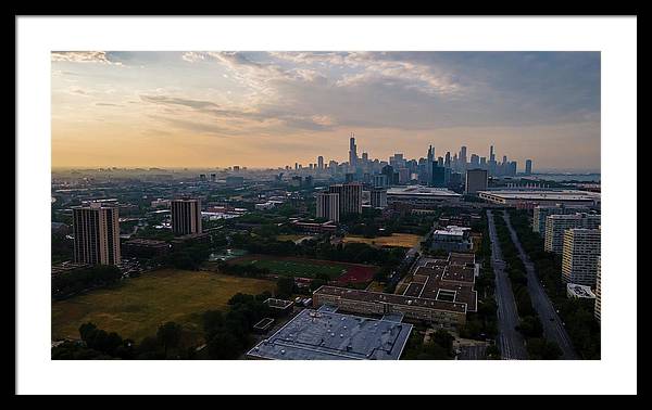 Chicago Skyline Summer - Framed Print