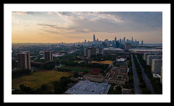 Chicago Skyline Summer - Framed Print