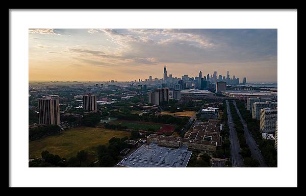 Chicago Skyline Summer - Framed Print