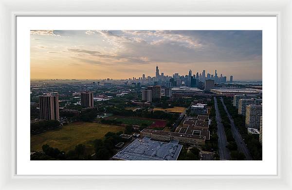 Chicago Skyline Summer - Framed Print