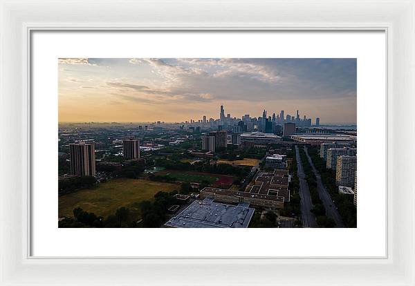 Chicago Skyline Summer - Framed Print