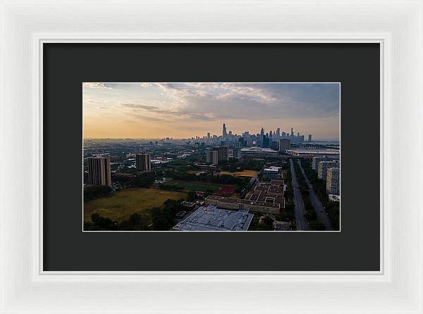 Chicago Skyline Summer - Framed Print