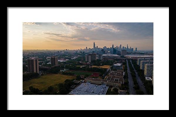 Chicago Skyline Summer - Framed Print