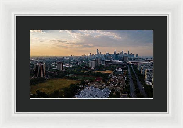 Chicago Skyline Summer - Framed Print