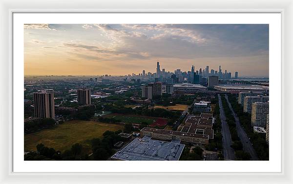 Chicago Skyline Summer - Framed Print