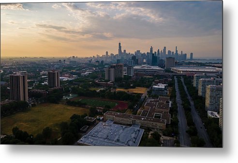 Chicago Skyline Summer - Metal Print