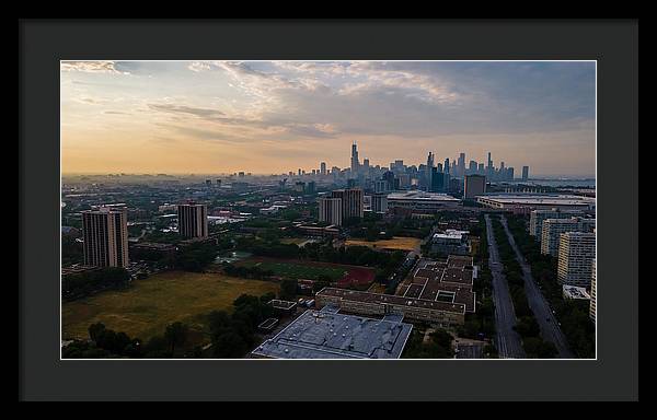 Chicago Skyline Summer - Framed Print