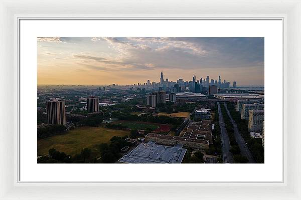 Chicago Skyline Summer - Framed Print