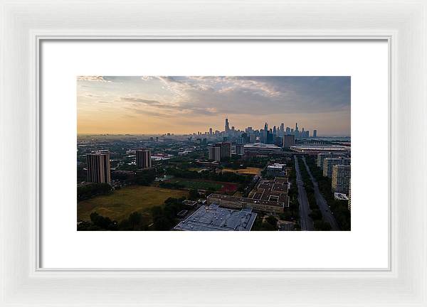 Chicago Skyline Summer - Framed Print