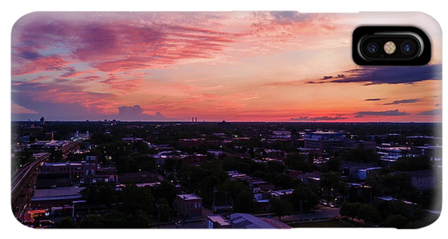 Chicago Skyline Sunset 3 - Phone Case