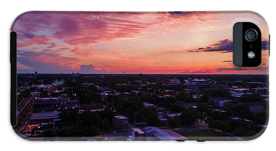 Chicago Skyline Sunset 3 - Phone Case