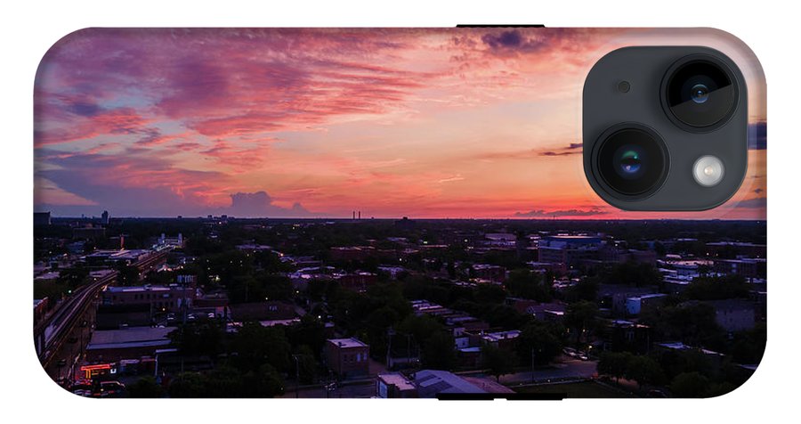 Chicago Skyline Sunset 3 - Phone Case