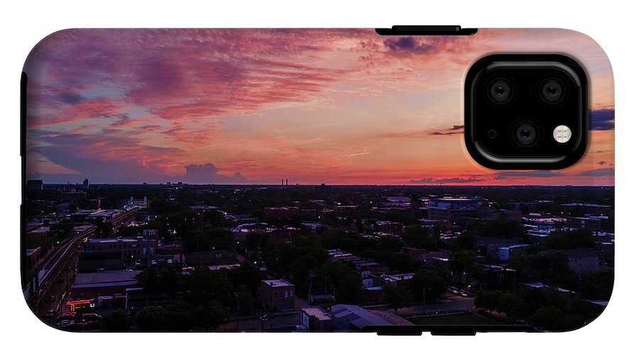 Chicago Skyline Sunset 3 - Phone Case