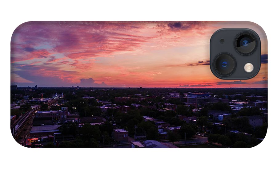 Chicago Skyline Sunset 3 - Phone Case