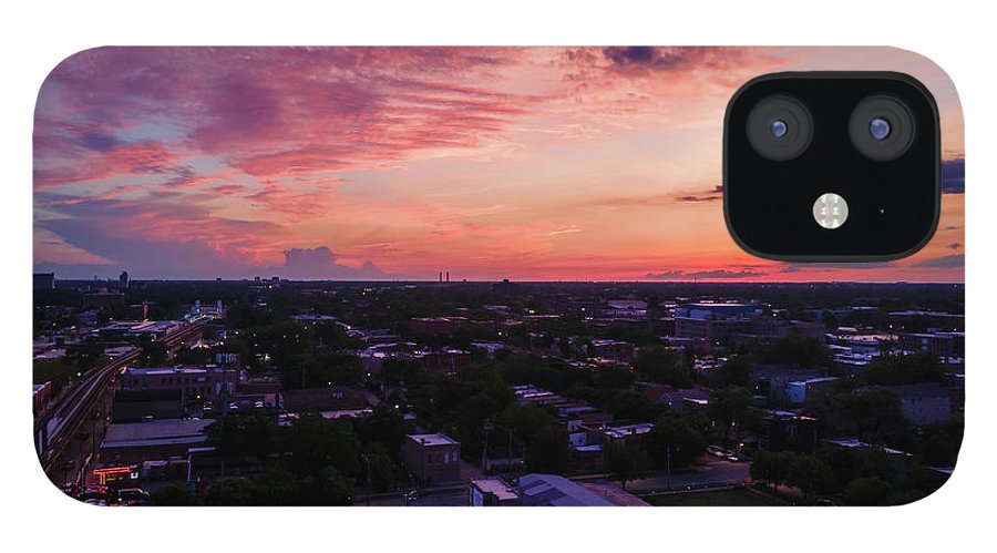 Chicago Skyline Sunset 3 - Phone Case