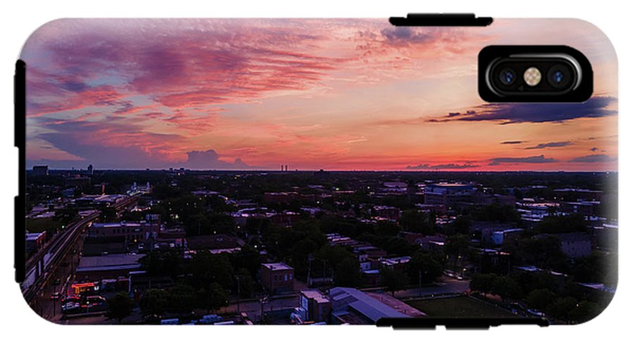 Chicago Skyline Sunset 3 - Phone Case