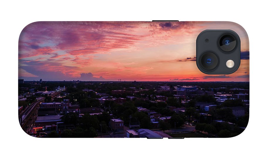 Chicago Skyline Sunset 3 - Phone Case