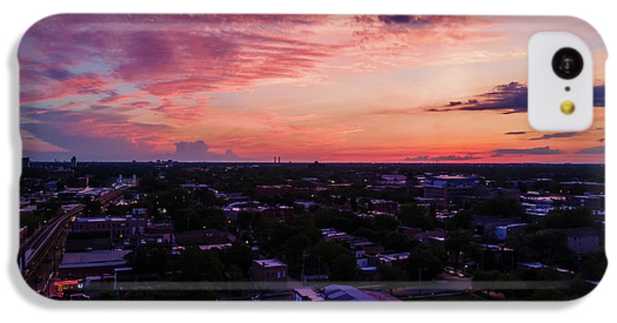 Chicago Skyline Sunset 3 - Phone Case