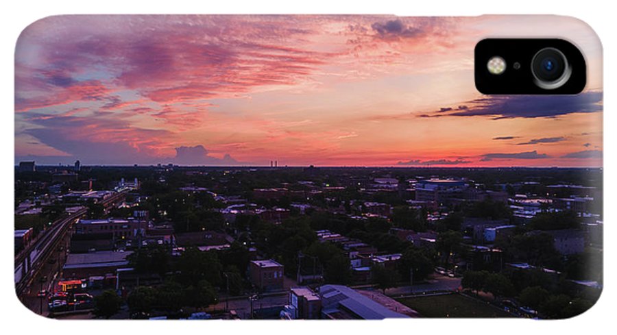 Chicago Skyline Sunset 3 - Phone Case