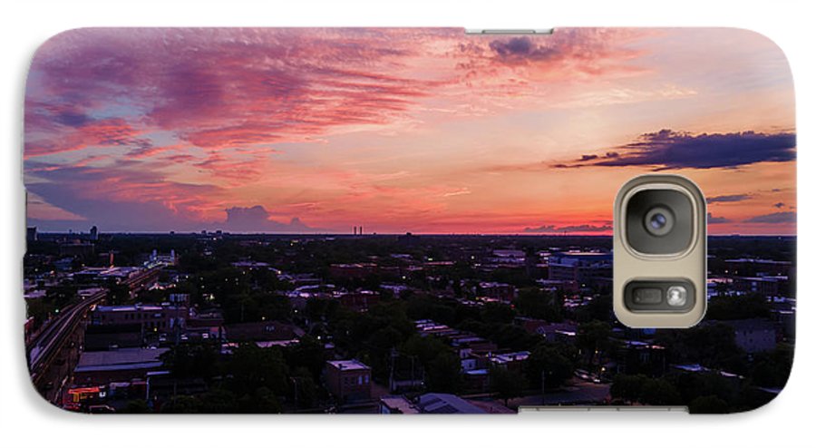 Chicago Skyline Sunset 3 - Phone Case