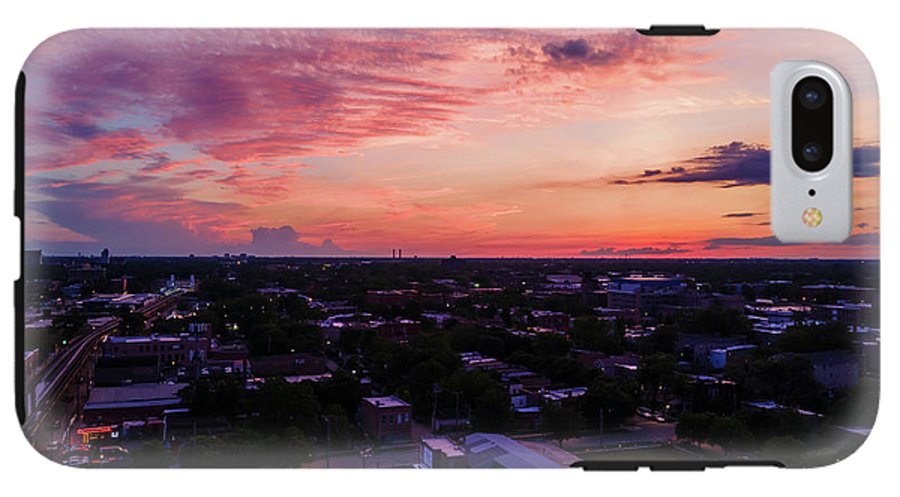 Chicago Skyline Sunset 3 - Phone Case