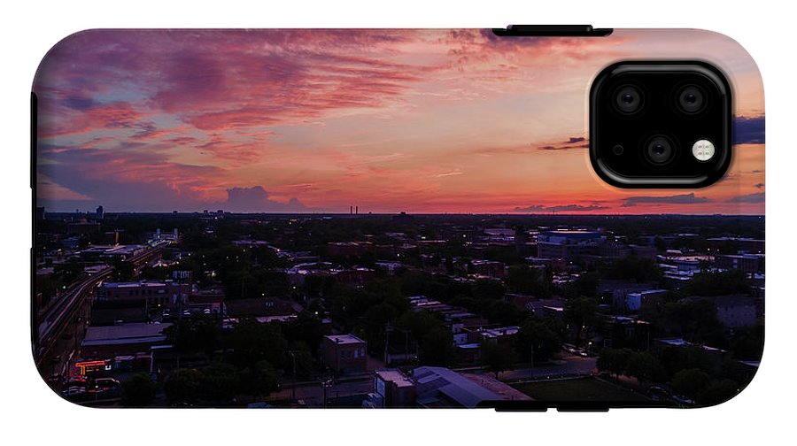 Chicago Skyline Sunset 3 - Phone Case