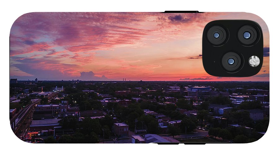 Chicago Skyline Sunset 3 - Phone Case