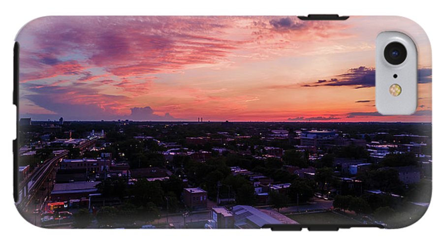 Chicago Skyline Sunset 3 - Phone Case