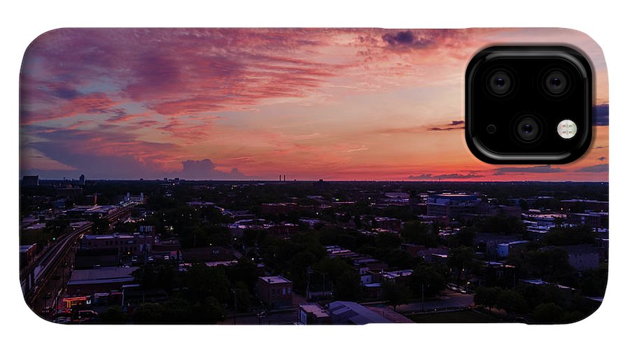 Chicago Skyline Sunset 3 - Phone Case