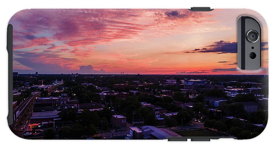 Chicago Skyline Sunset 3 - Phone Case