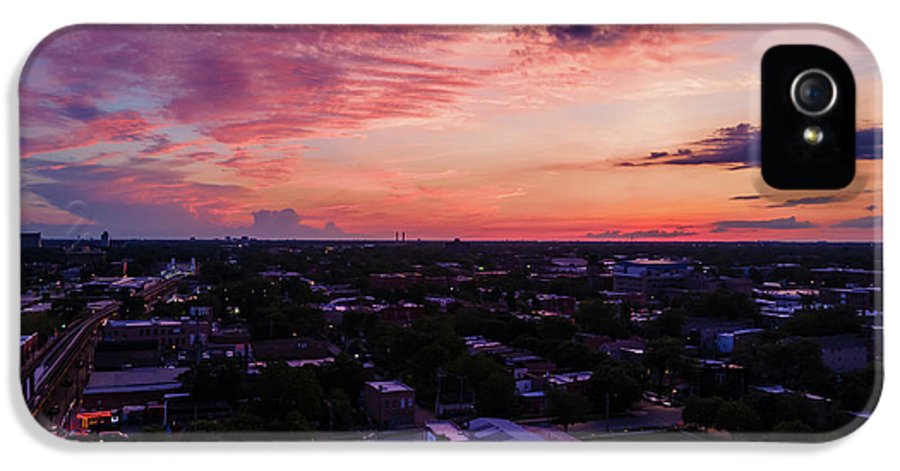 Chicago Skyline Sunset 3 - Phone Case