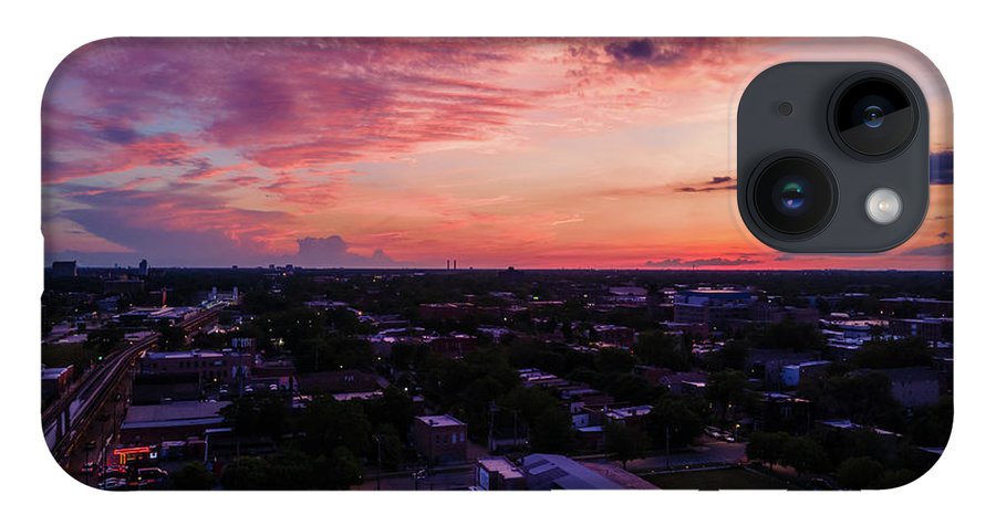 Chicago Skyline Sunset 3 - Phone Case