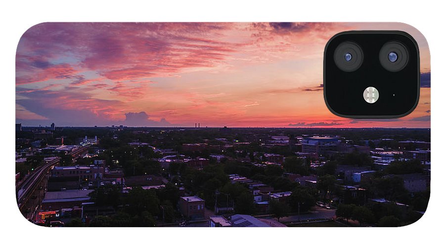 Chicago Skyline Sunset 3 - Phone Case