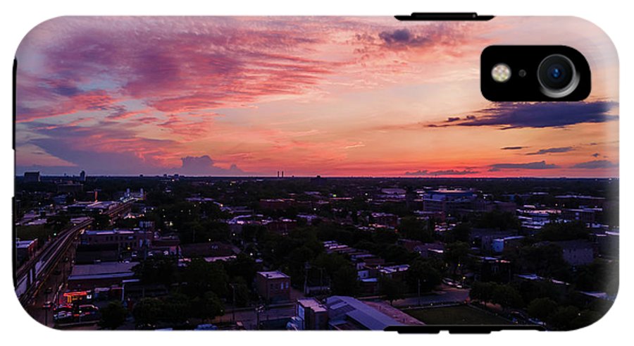 Chicago Skyline Sunset 3 - Phone Case