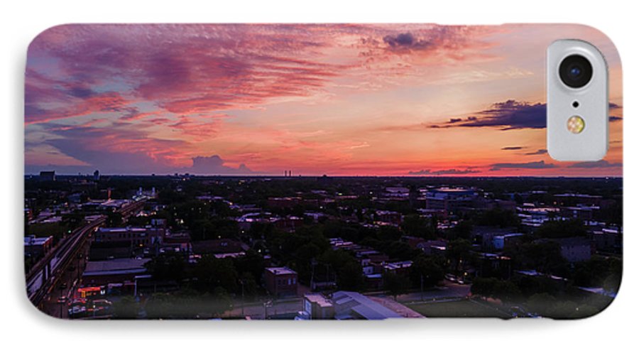 Chicago Skyline Sunset 3 - Phone Case