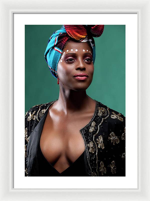 classic African beauty 2 - Framed Print