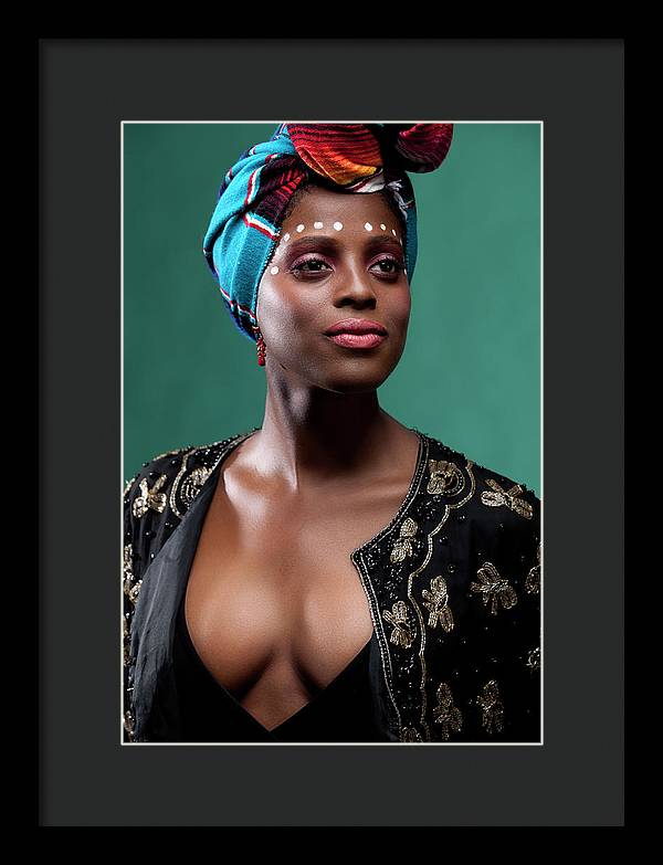 classic African beauty 2 - Framed Print