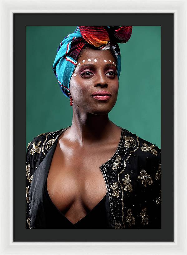 classic African beauty 2 - Framed Print