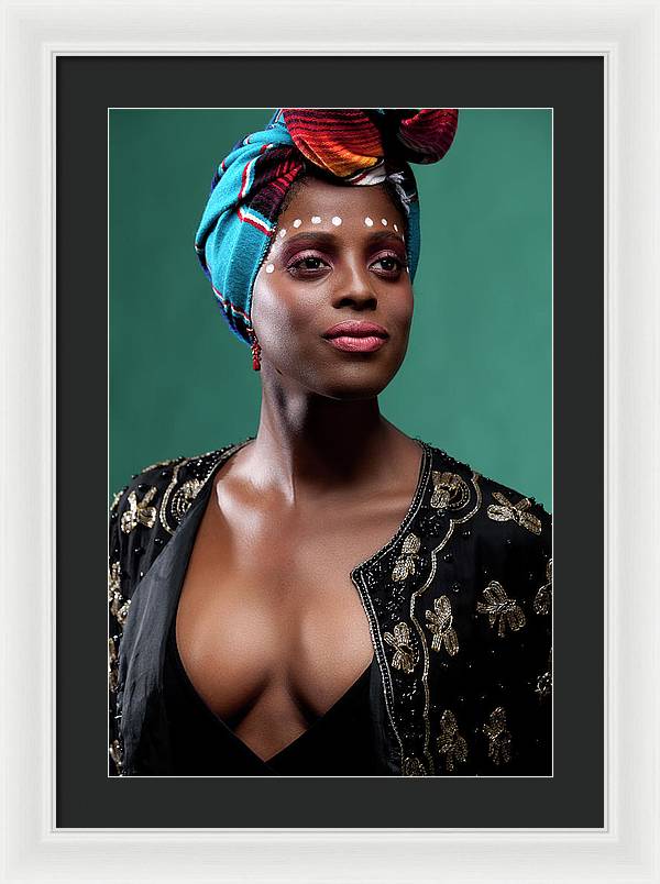 classic African beauty 2 - Framed Print