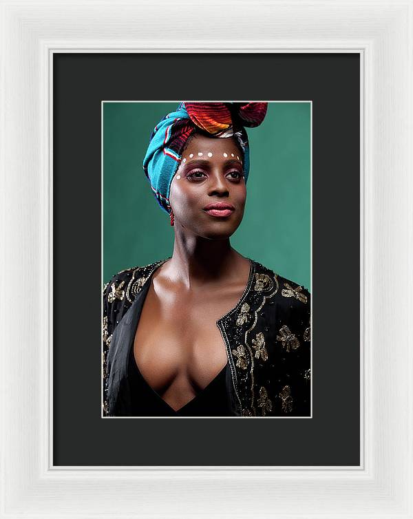 classic African beauty 2 - Framed Print