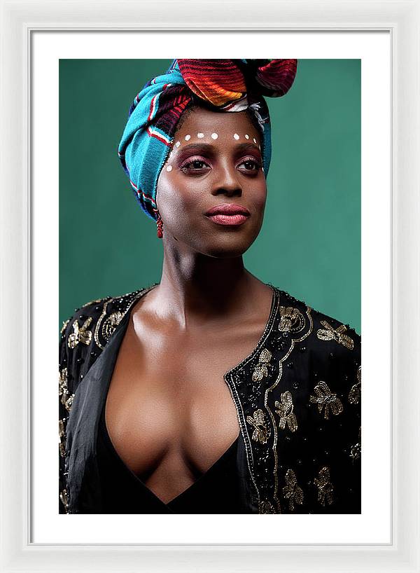 classic African beauty 2 - Framed Print