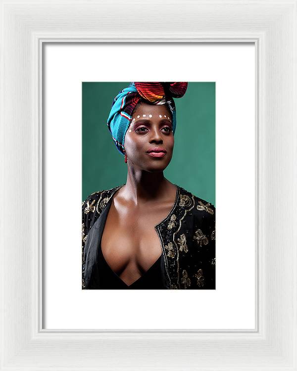 classic African beauty 2 - Framed Print