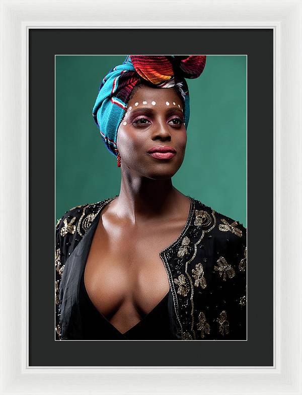 classic African beauty 2 - Framed Print