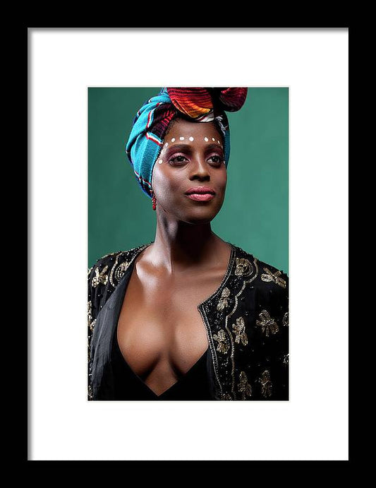 classic African beauty 2 - Framed Print