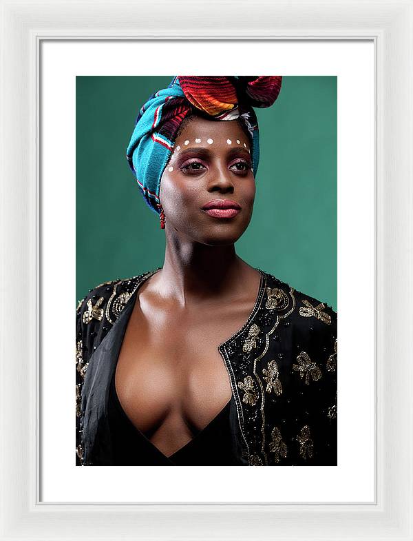 classic African beauty 2 - Framed Print