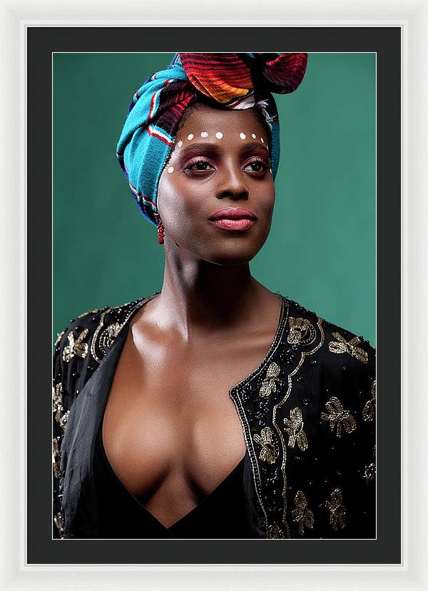 classic African beauty 2 - Framed Print