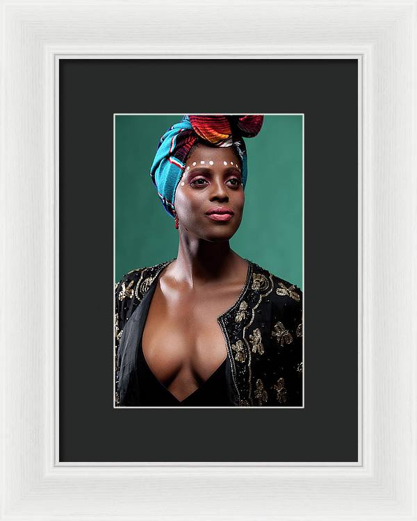 classic African beauty 2 - Framed Print